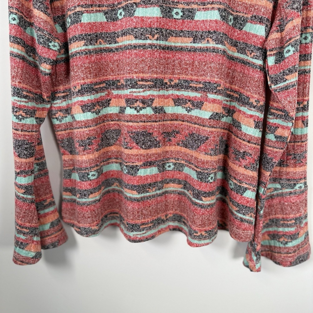 Wrangler Retro Women's‎ Long Sleeve Shirt Aztec Hell Sleeve Size XXL - Picture 2 of 6